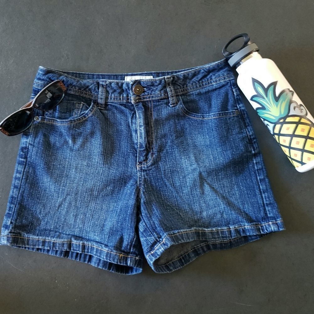 St. Johns Bay Stretch Denim Shorts
